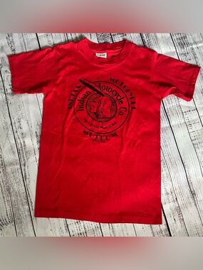Rare Vintage Indian Motorcycle Museum Shirt Mens S Red Springfield Mass 80s